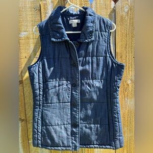 Coldwater Creek Denim Blue Quilted Vest